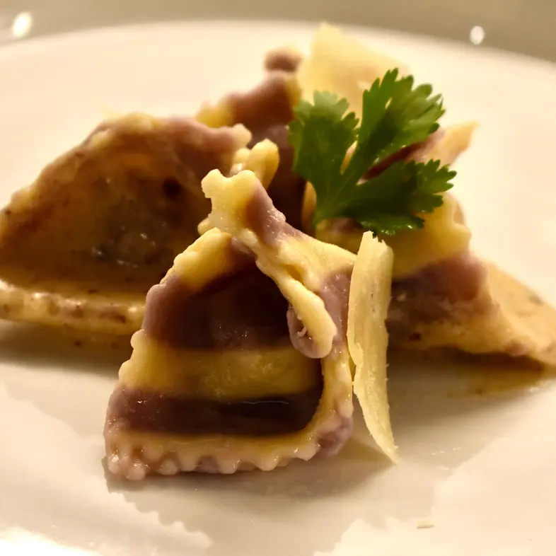 creation thumb for Purple sweet potato - cream cheese ravioli