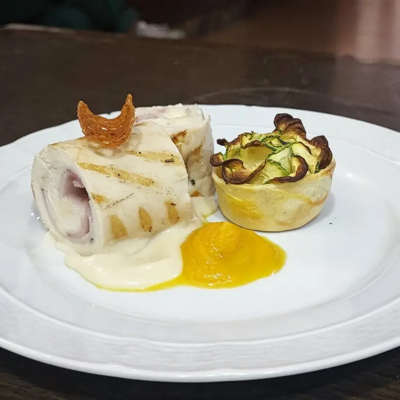 creation thumb for Chicken stuffed with zucchini flower