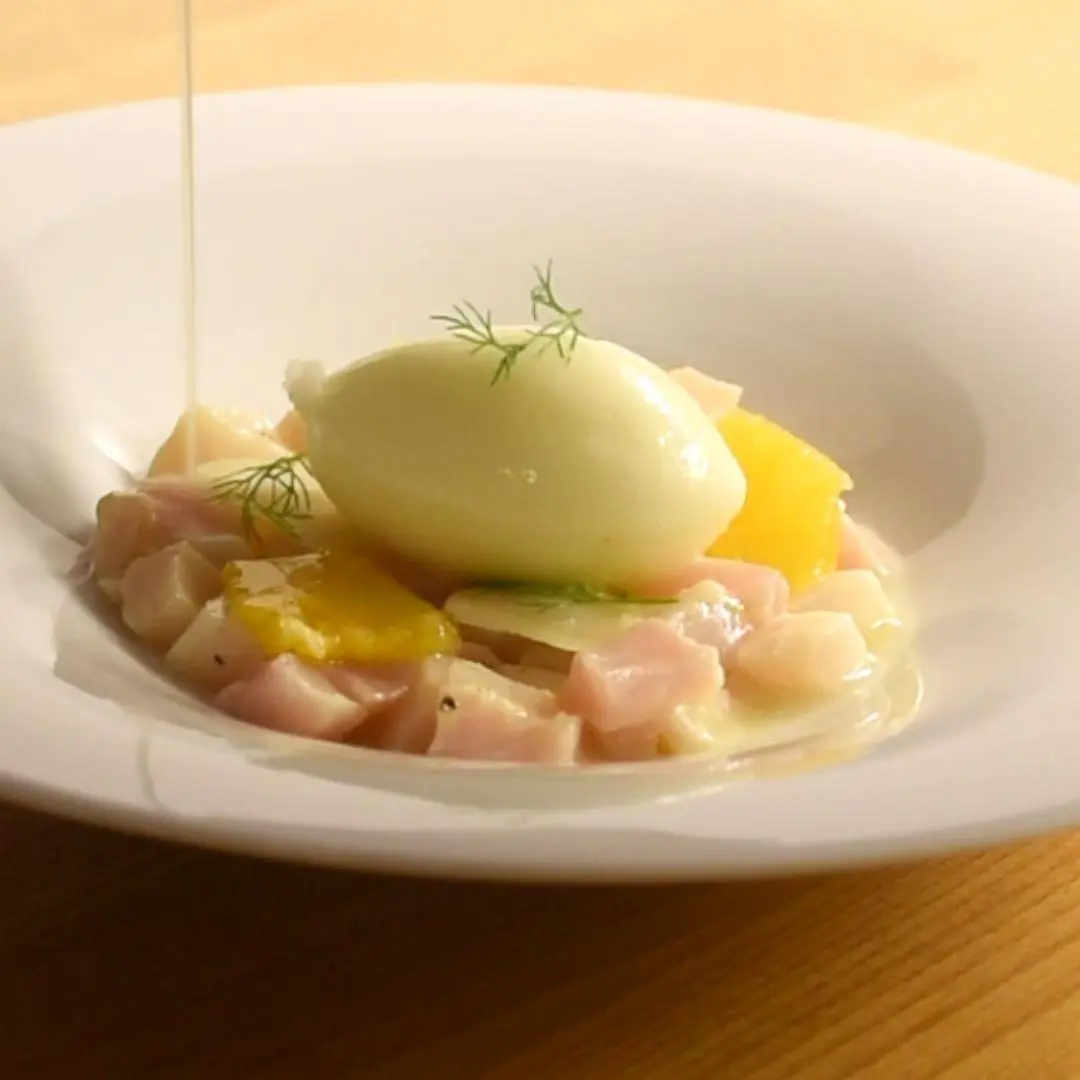 creation thumb for Sorbete de hinojo y manzana verde, ceviche de pez limón & naranja