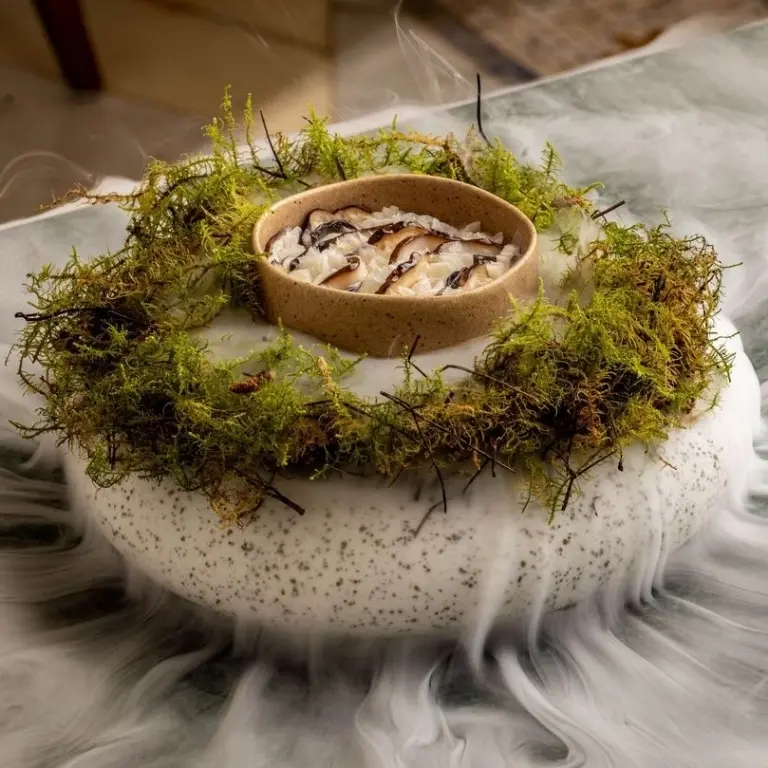 creation thumb for Mushrooms pannacotta, dashi ponzu gelatine,pickled mushroom