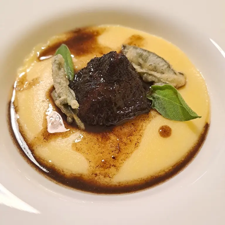 creation thumb for Braised Cheek with Polenta and Fried Sage