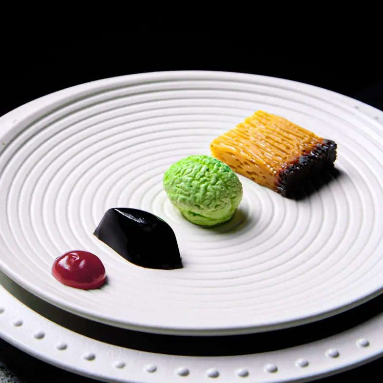 creation thumb for Bika Ambon cake, pandan ganache, herbal jelly