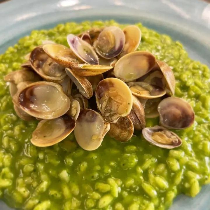 creation thumb for Basil Pesto Risotto with Lime Clams