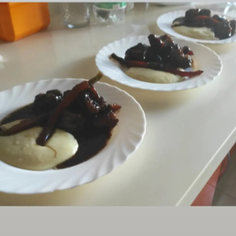 creation thumb for Rib stew with glazed carrots and robuchon puree