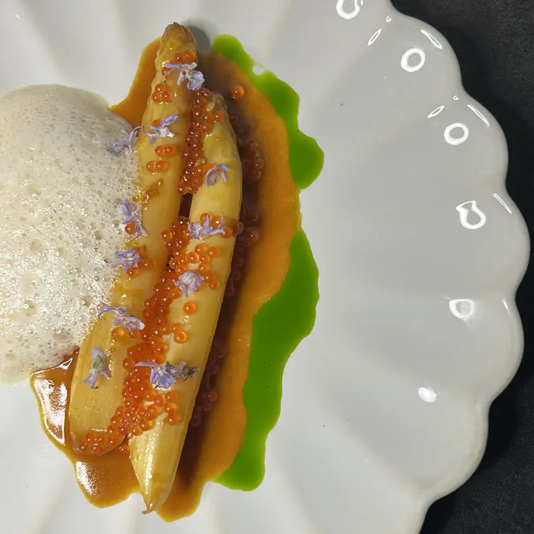 creation thumb for Weißer Spargel mit Mandarinen-Glasur