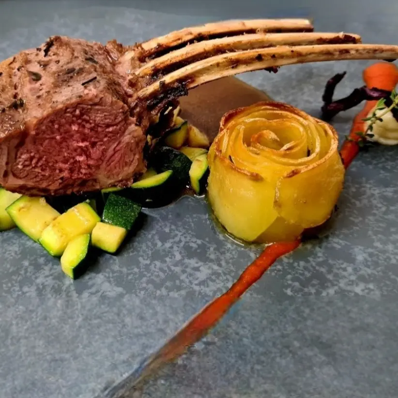 creation thumb for Mountain lamb, zucchini, fries Anna