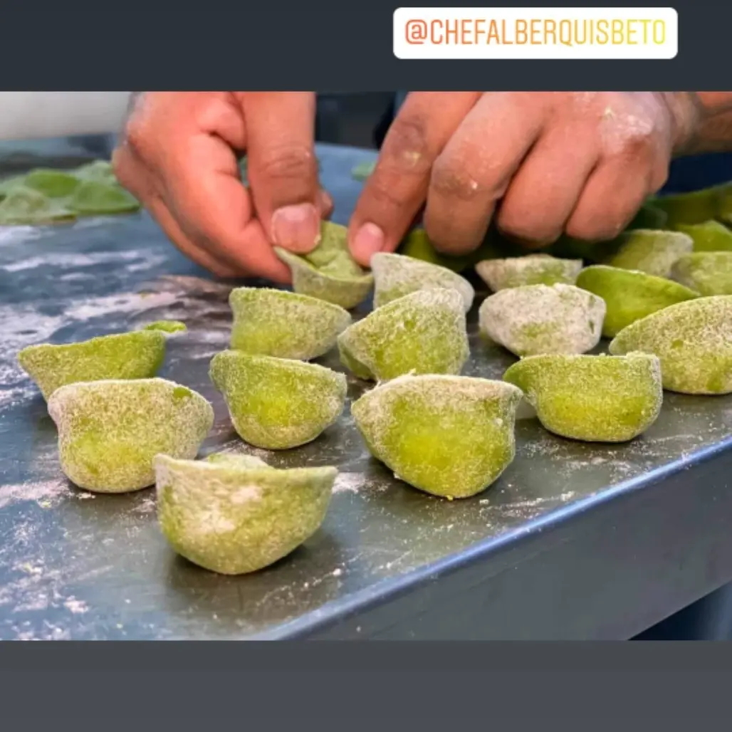 creation thumb for Agnolotti de espinafre ao três queijos.