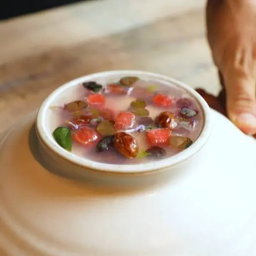 creation thumb for Damson & Watermelon Salad with Elderflower Jelly