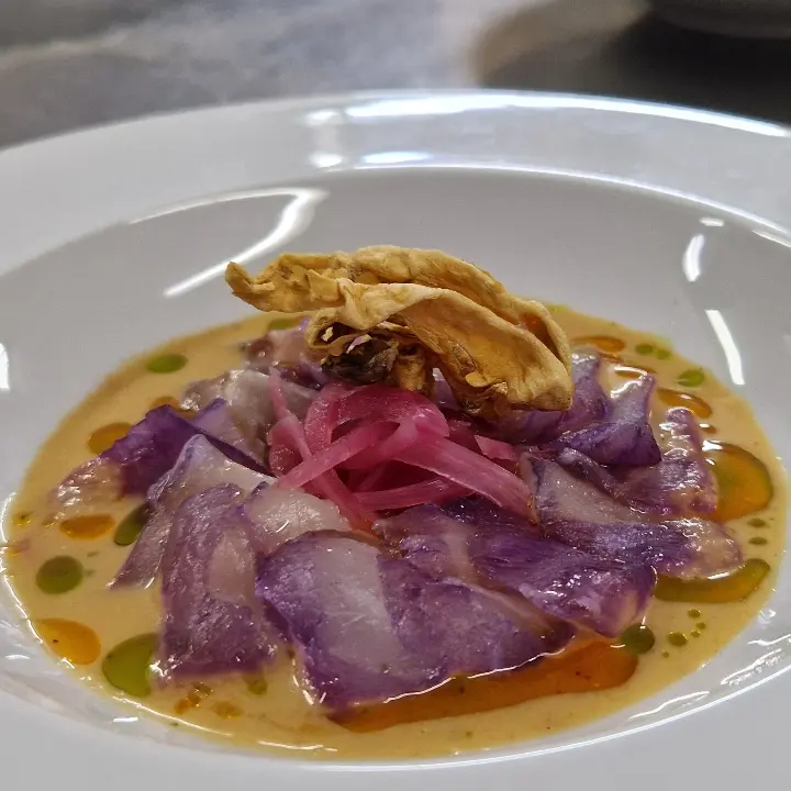 creation thumb for Cured seabass-passion tiger milk