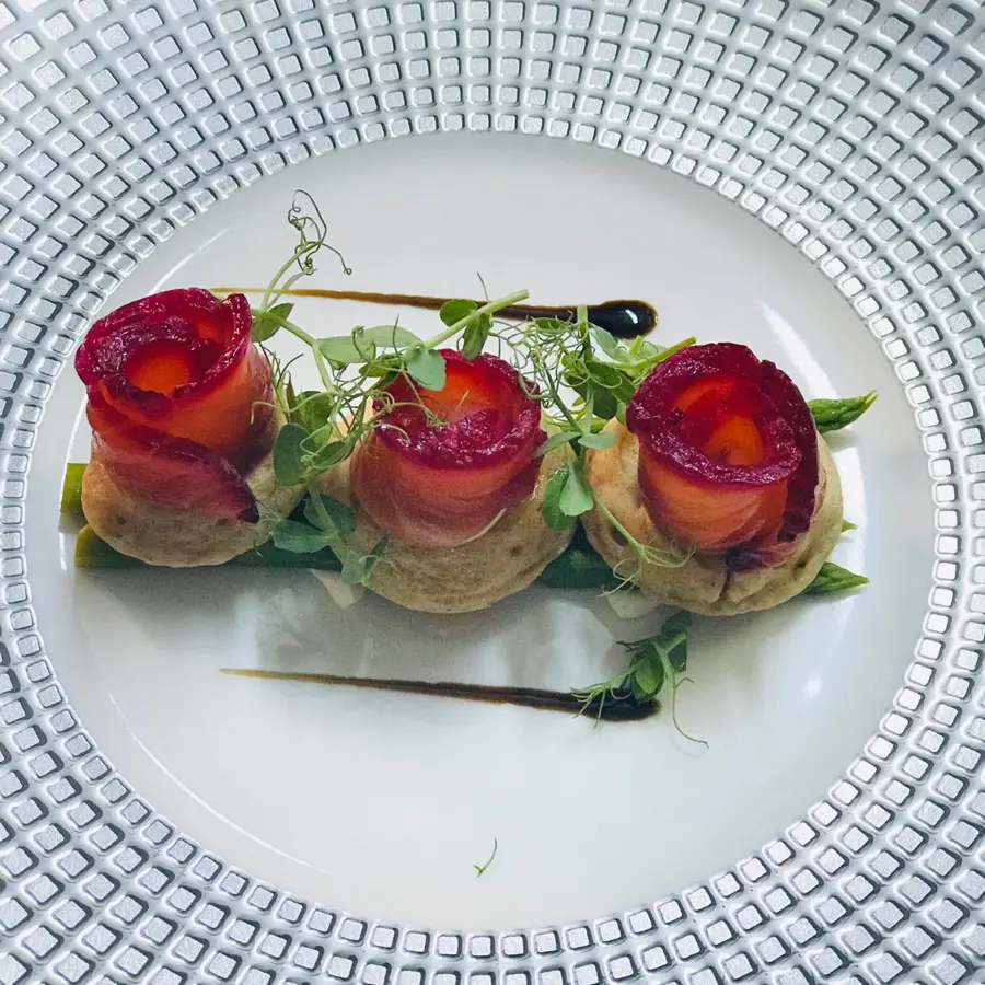 creation thumb for Salmon gravlax, asparagus ...