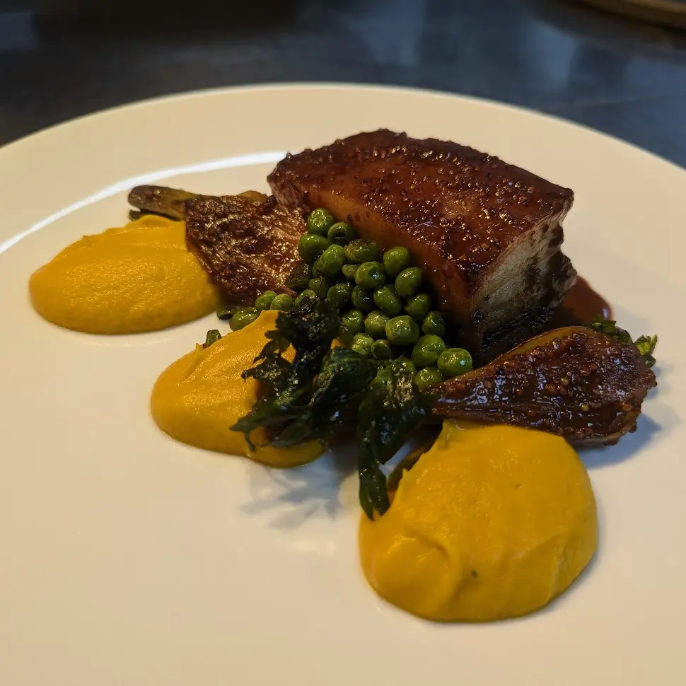 creation thumb for Pork belly with honey mustard jus