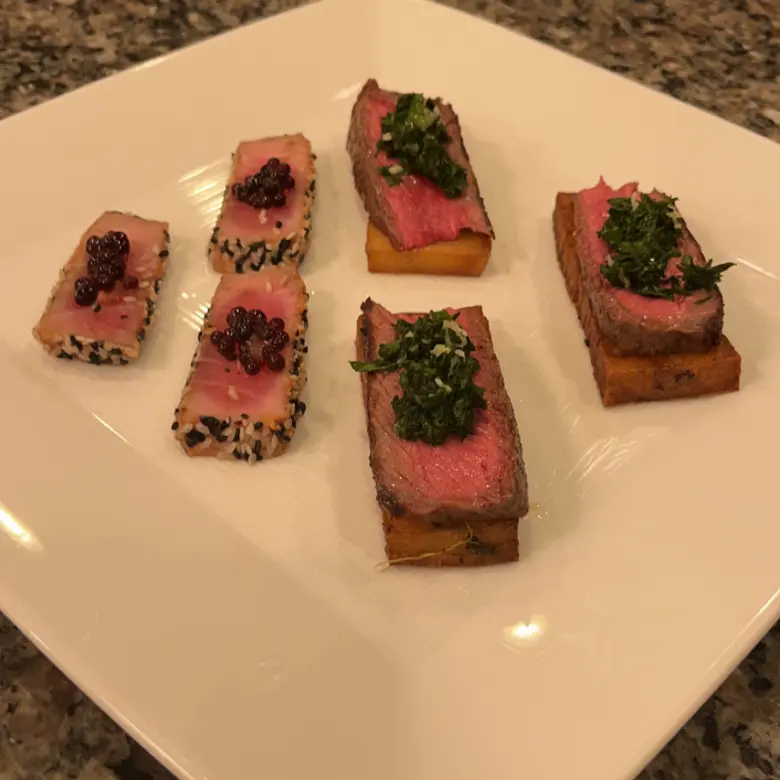 creation thumb for Surf and turf with tuna and steak