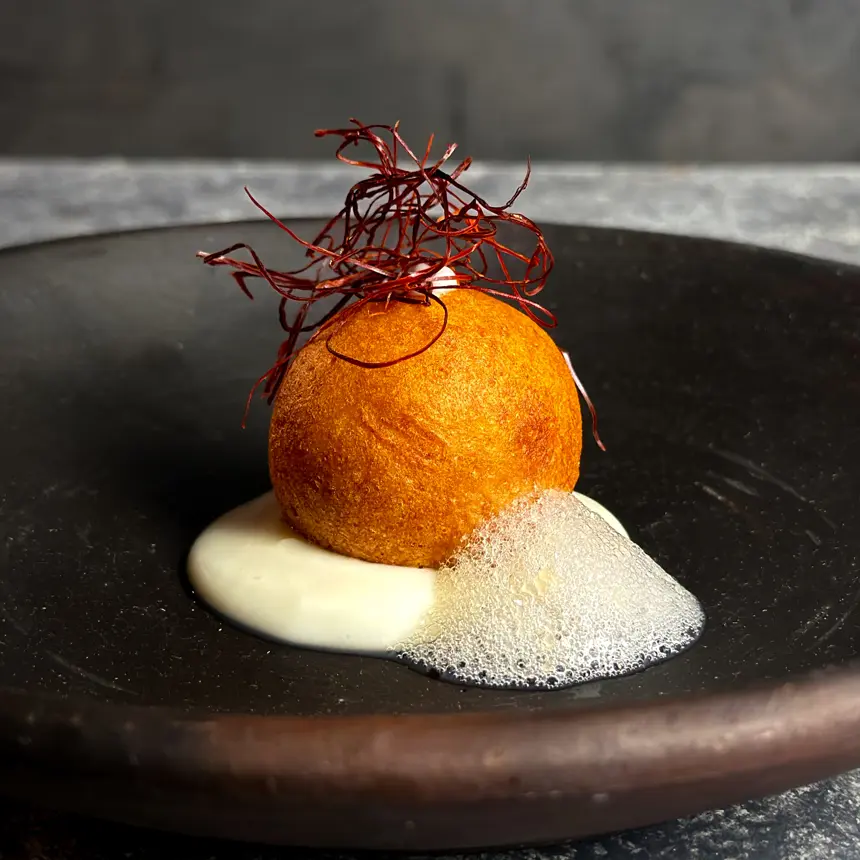 creation thumb for Pommes dauphine filled with pear
