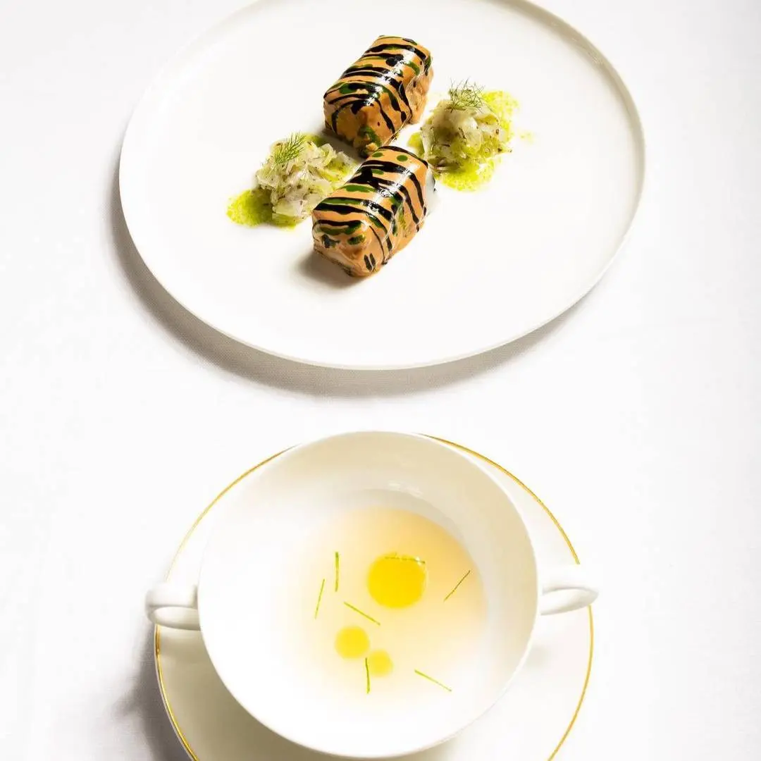 creation thumb for Glazed turbot fish with mussel mayonnaise, pepper sauce