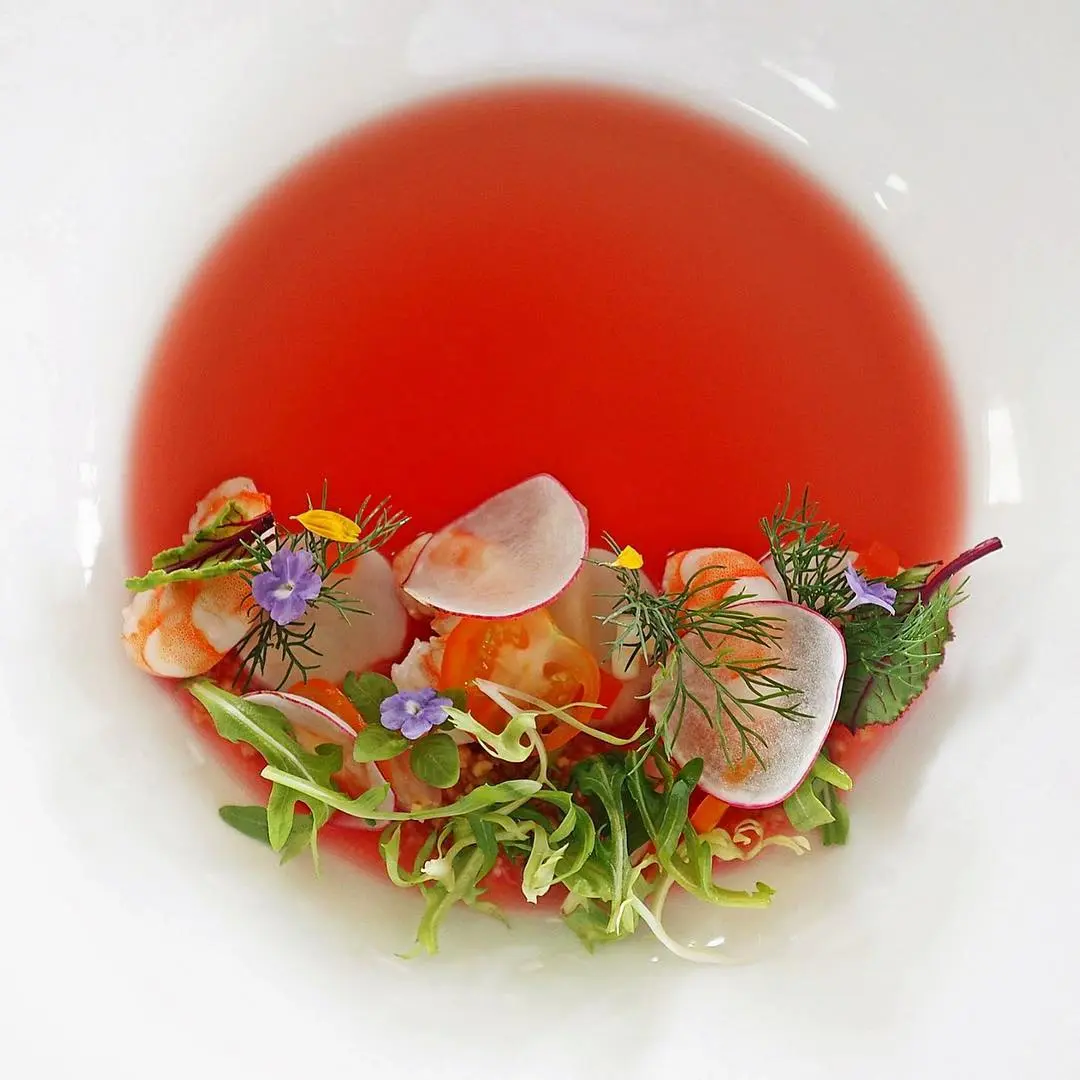 creation thumb for Watermelon& Tomato GazpacholPrawnslScallops