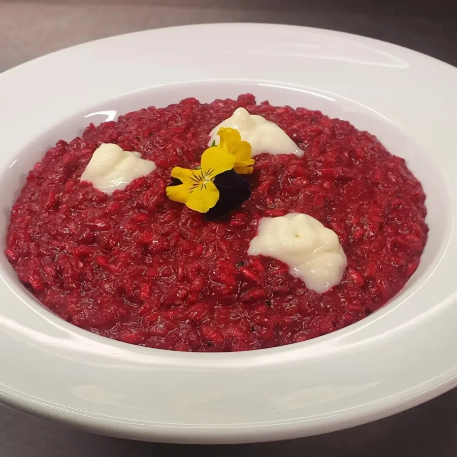 creation thumb for Beetroot Risotto with Goat cheese cream