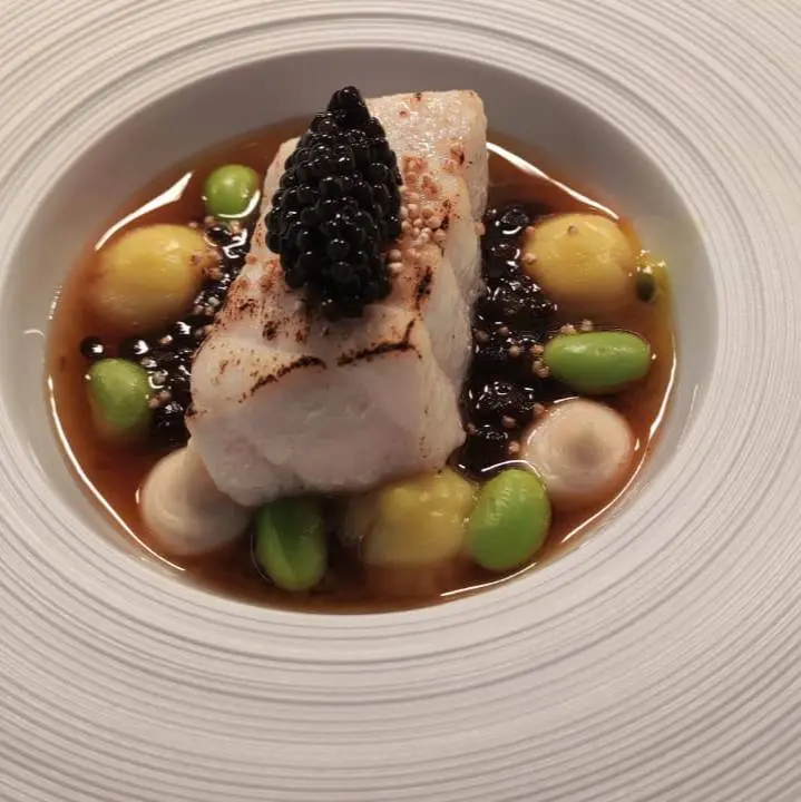 creation thumb for Esturgeon confit | Caviars | Fruit de la passion | Gingembre | Misodashi