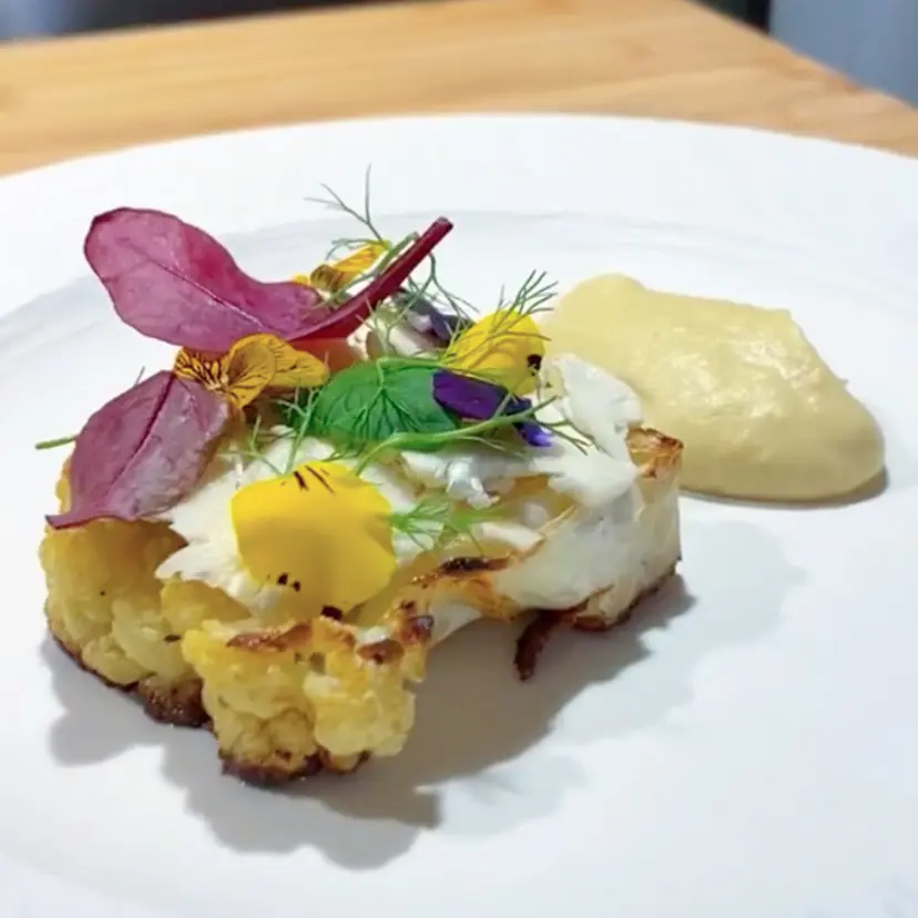creation thumb for Cauliflower “Steak” with Chickpea Purée