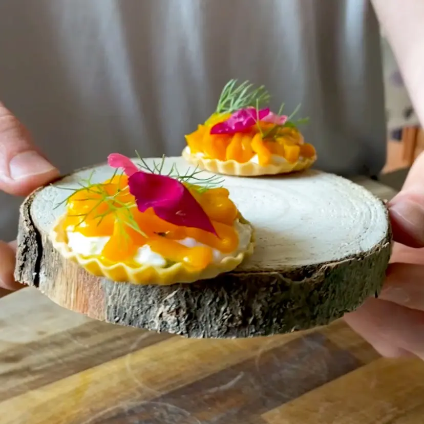 creation thumb for Pumpkin, Stracciatella and Fresh Herbs Tartlets