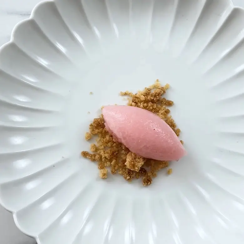 creation thumb for Sorbet à la rhubarbe sous vide