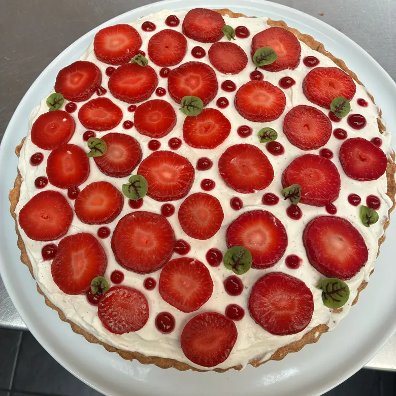 creation thumb for Tarte ganache chocolat crème mascarpone vanille et fraise