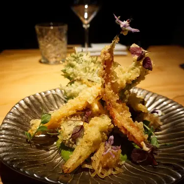 creation thumb for Tempura de vegetales/Rábano-Mentsuyu/pepperoni