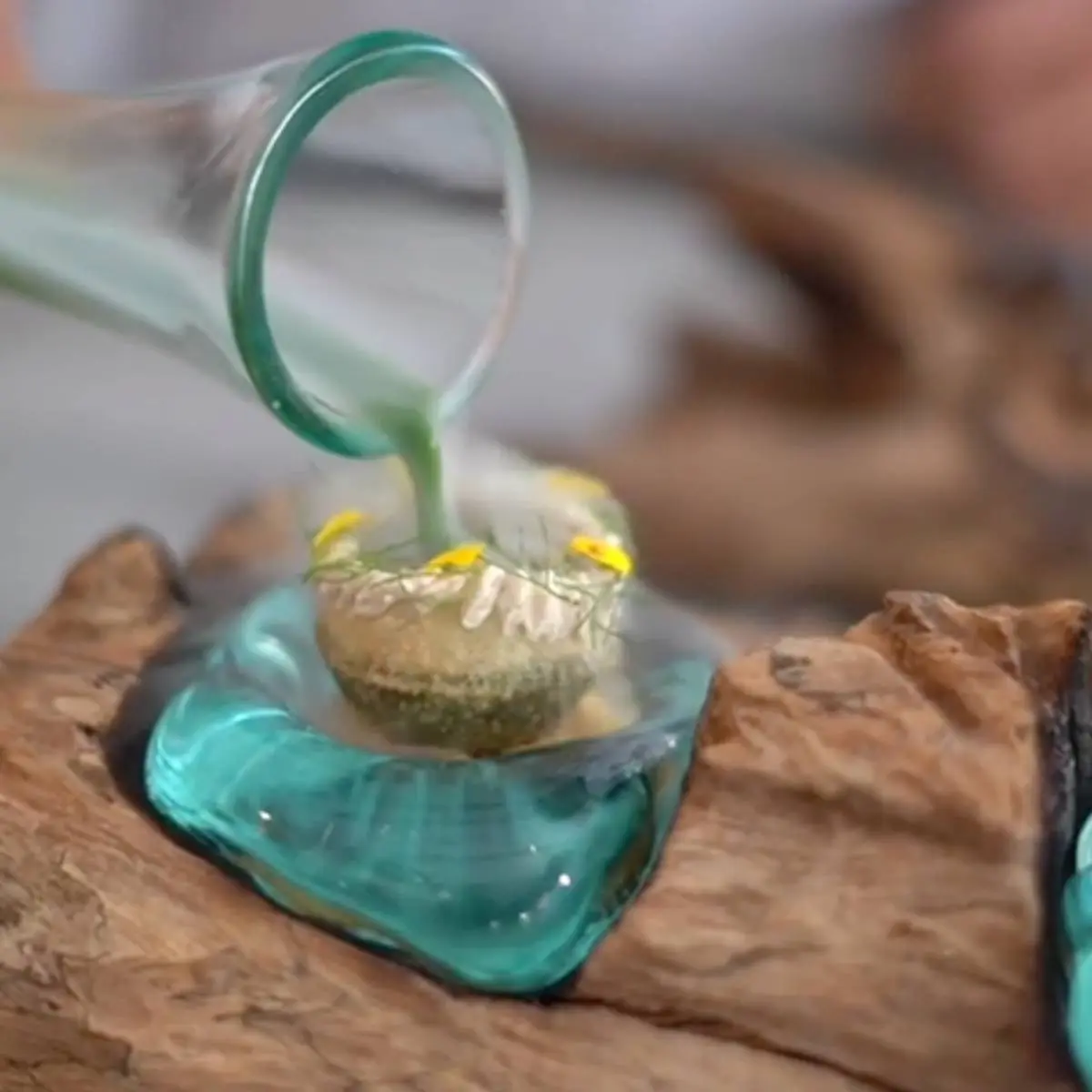 creation thumb for Cucumber pani puri, greek yogurt, dill leaf