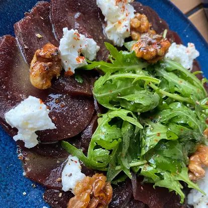creation thumb for Carpaccio di Barbabietola Rossa con Formaggio di Capra