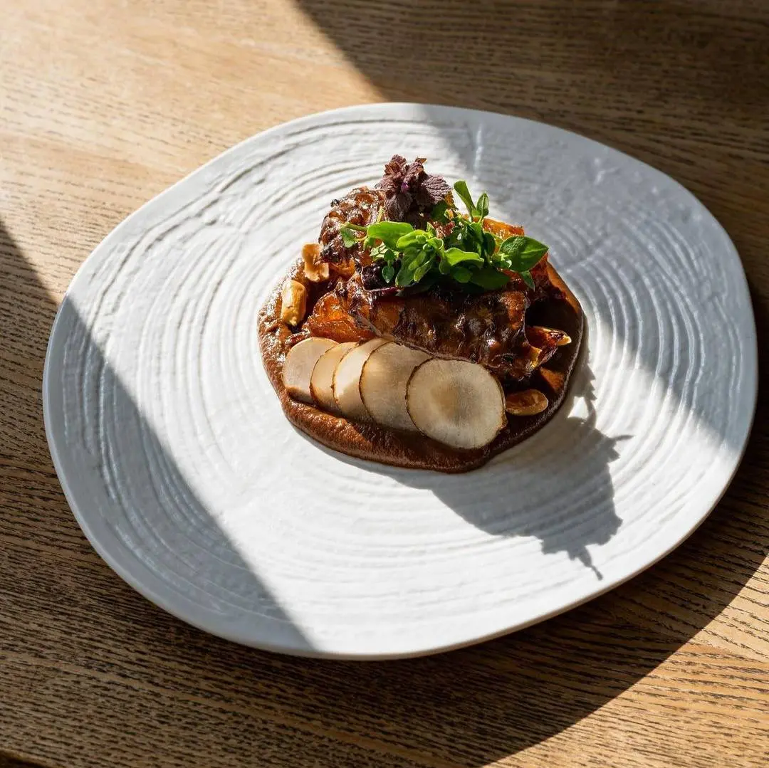 creation thumb for Mole negro - topinambur confit - quelite