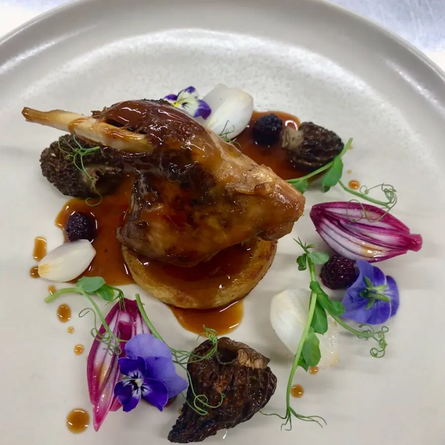 creation thumb for Dijon Mustard Braised Leg of Rabbit