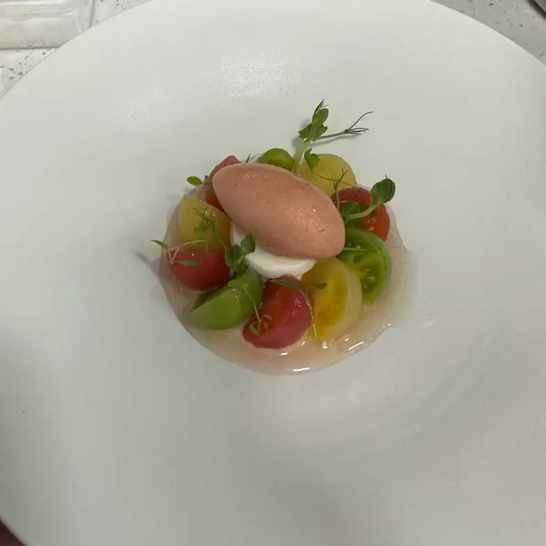 creation thumb for sorbetto al pomodoro，insalata di pomodori e mascarpone