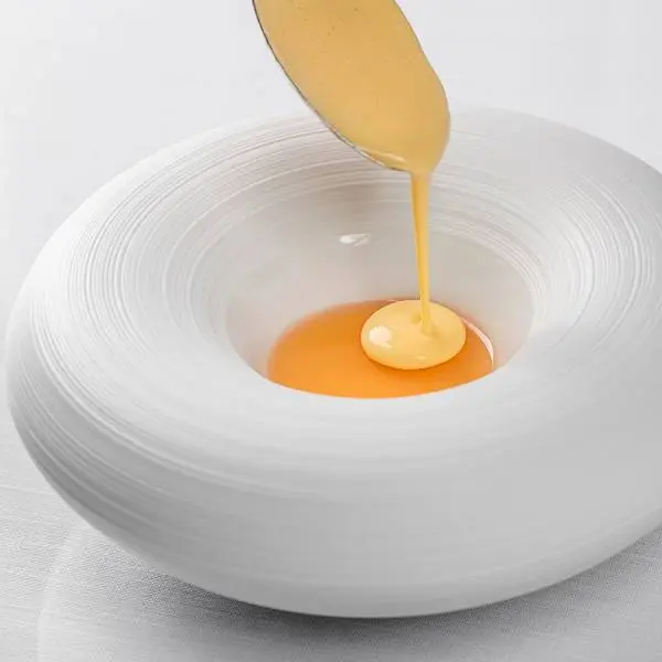 creation thumb for WHITE ASPARAGUS PANNA COTTA WITH LOBSTER AND GRAPEFRUIT