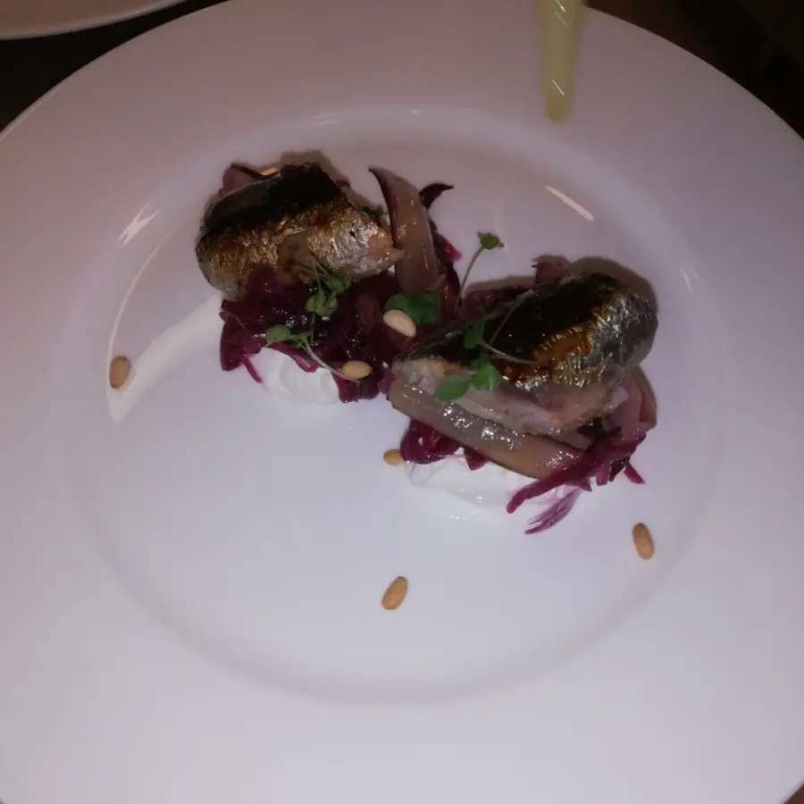 creation thumb for Mackerel, burrata radicchio