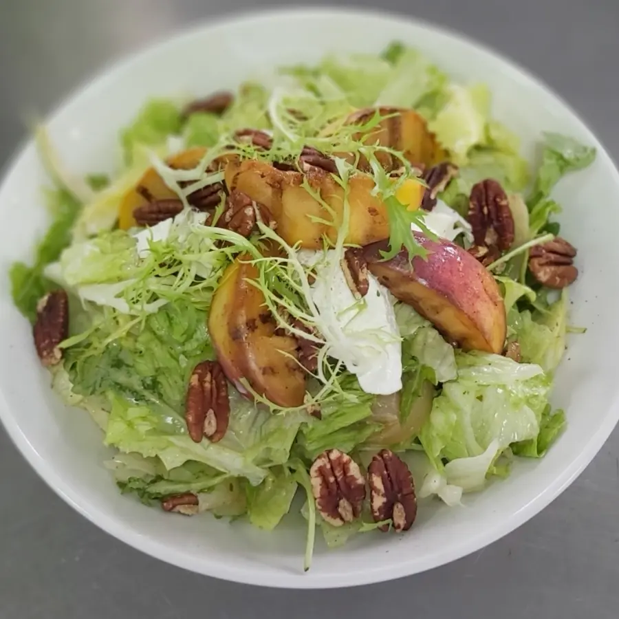 creation thumb for Burrata and peach salad