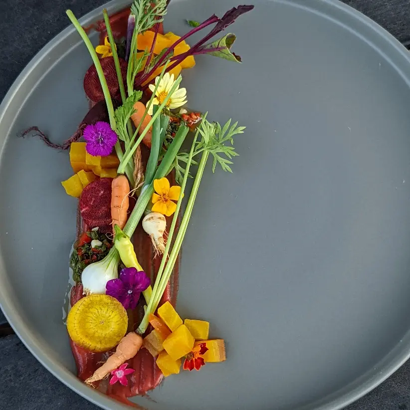 creation thumb for Beet and micro veg crudite