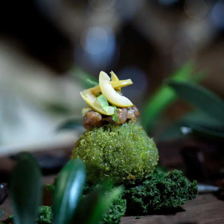 creation thumb for Aloreña olive croquette with salchichon tartare