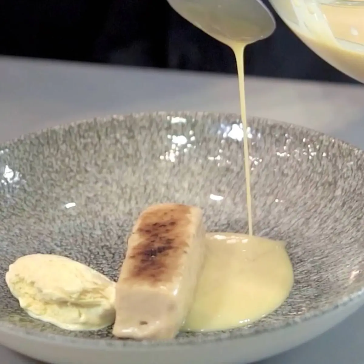 creation thumb for French toast "Torrija" and EVOO white chocolate with custard