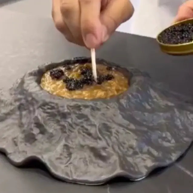 creation thumb for Carnaroli Risotto with Licorice, Lemon, and Caviar