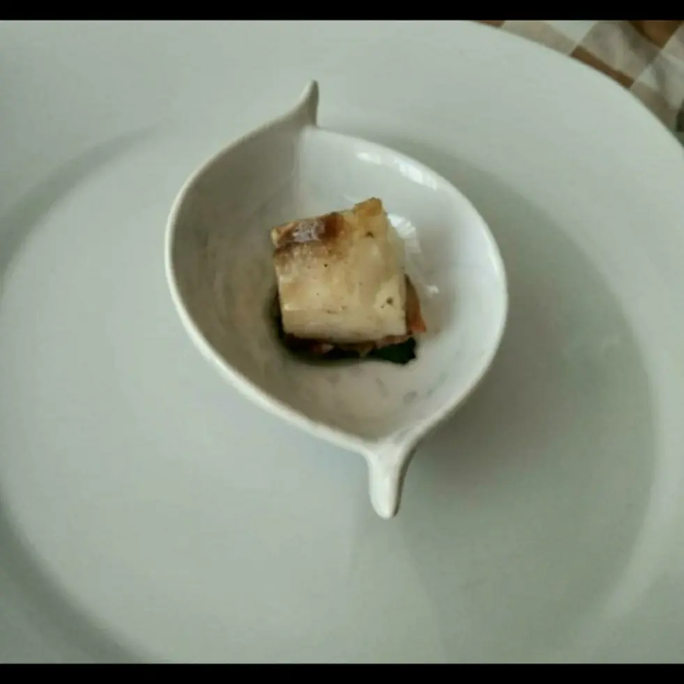 creation thumb for Entrante de bacalao con jamón y canonigo