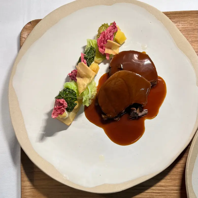 creation thumb for venison leg/quince/parsnip