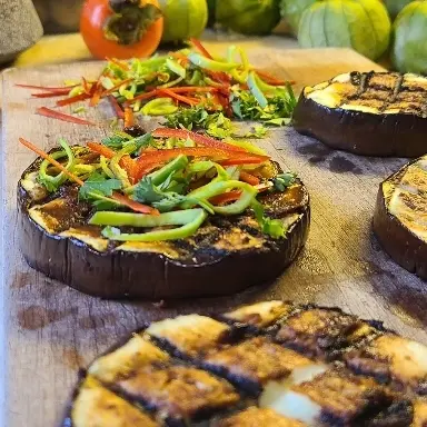 creation thumb for Aubergines grillées au miso et au piment