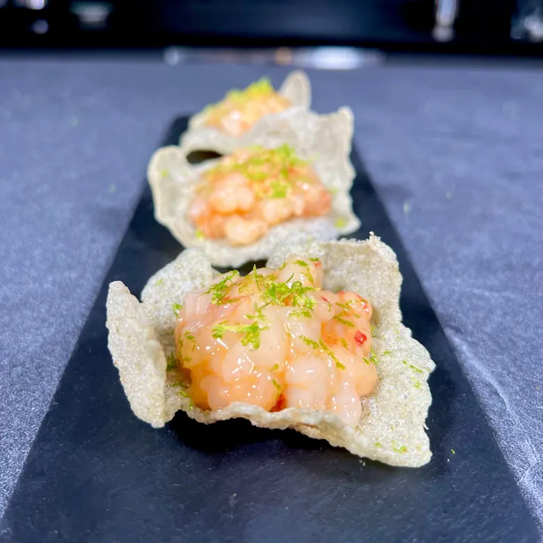 creation thumb for Prawn Tartare with Rice Cracker