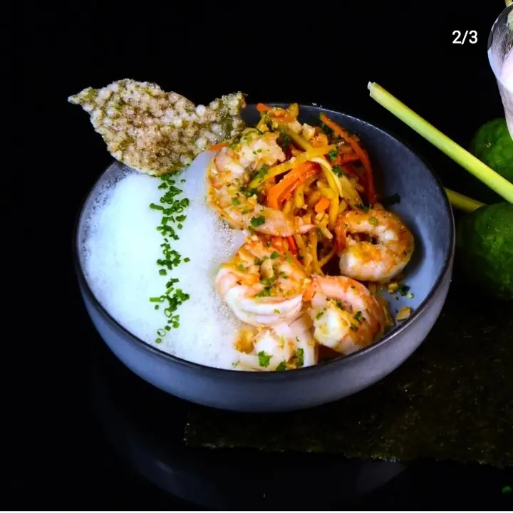 creation thumb for Pad Thai revisited, lemongrass-galangal foam