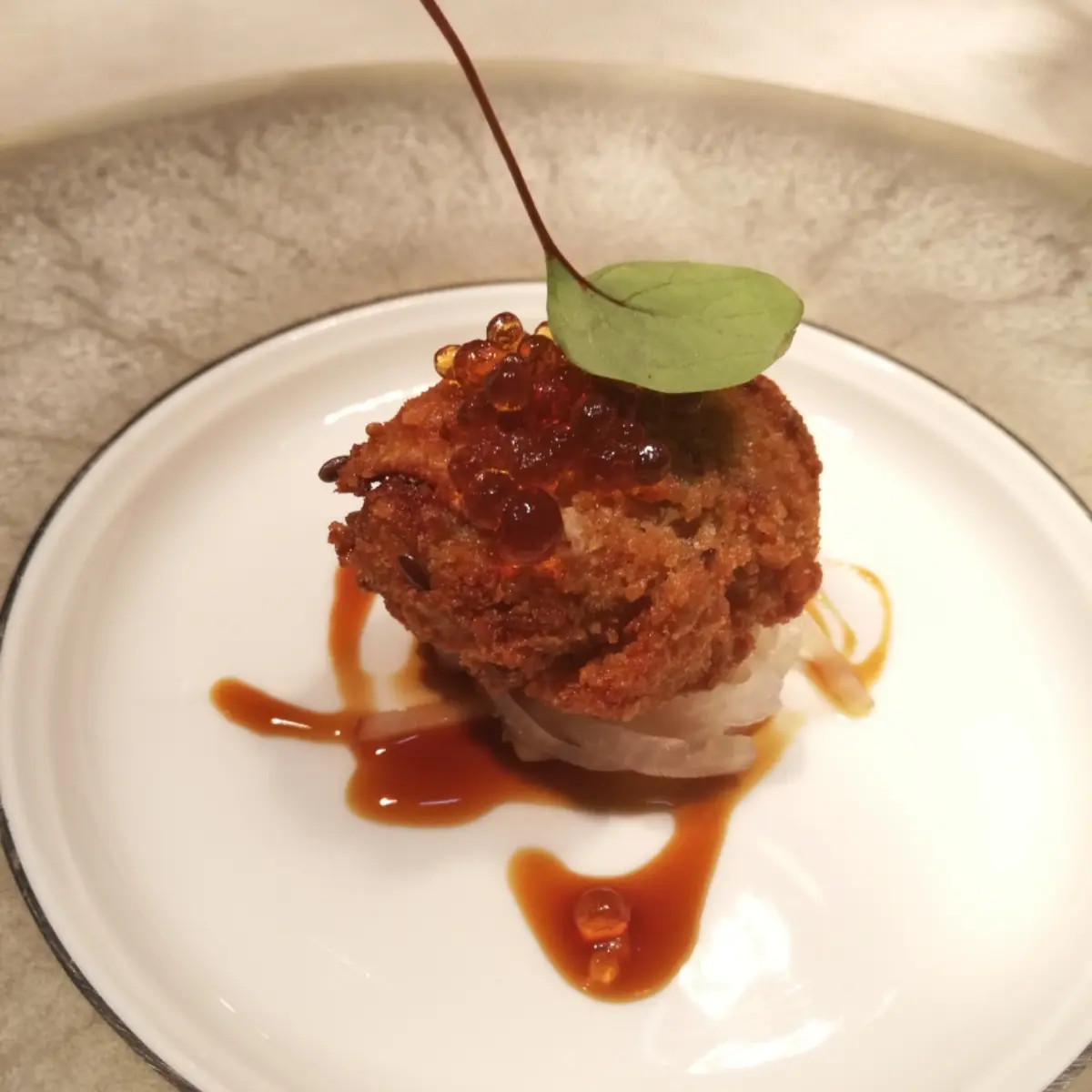 creation thumb for Fried animella with fermented daikon and oriental sauce