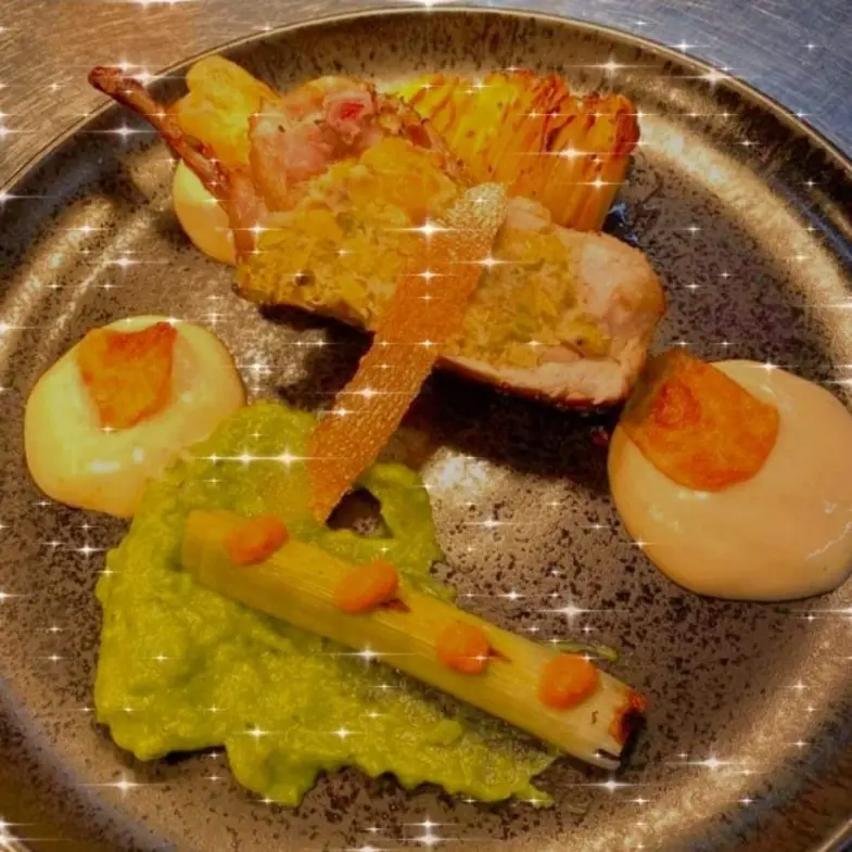 creation thumb for Küken mit Lauch und Pommes paolo