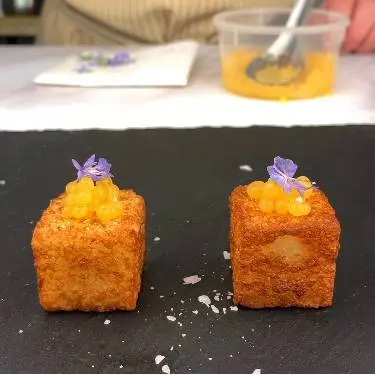 creation thumb for Tapioca Cubes with Orange Caviar