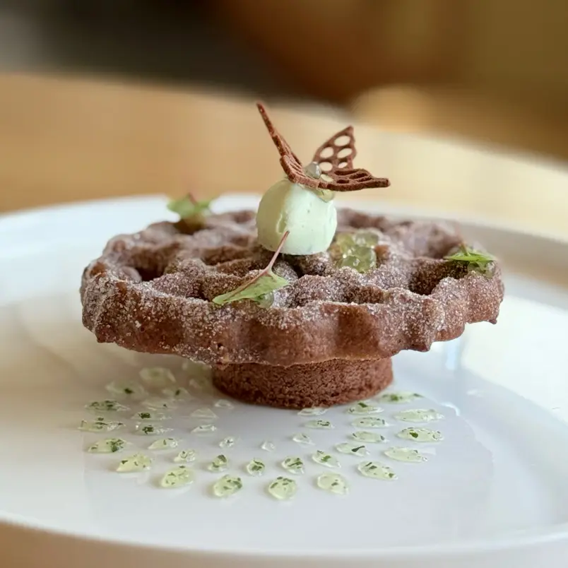creation thumb for Gaufrette croustillante frit chocolat ( Buñuelo) 🍫