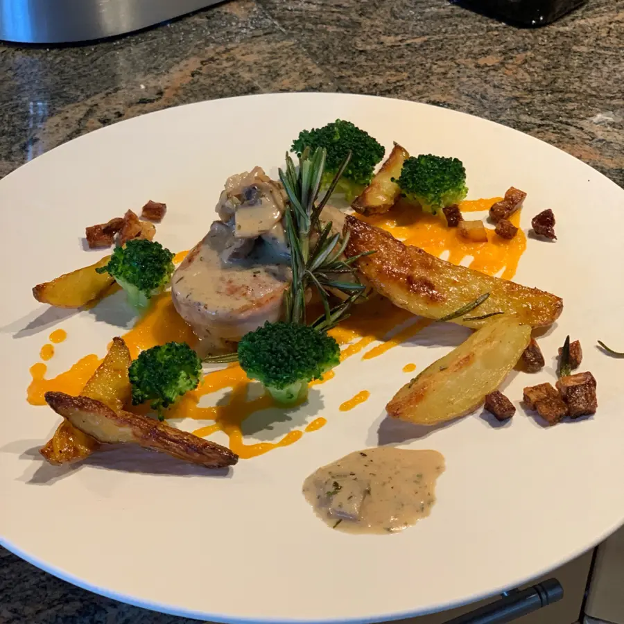 creation thumb for Pork | broccoli | carrots | mushrooms | potato