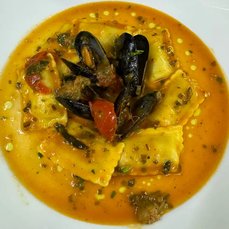 creation thumb for Grouper ravioli in sea water