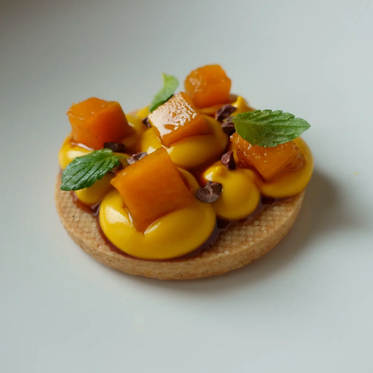 creation thumb for Pumpkin Sablé with Cocoa Beans and Balsamic
